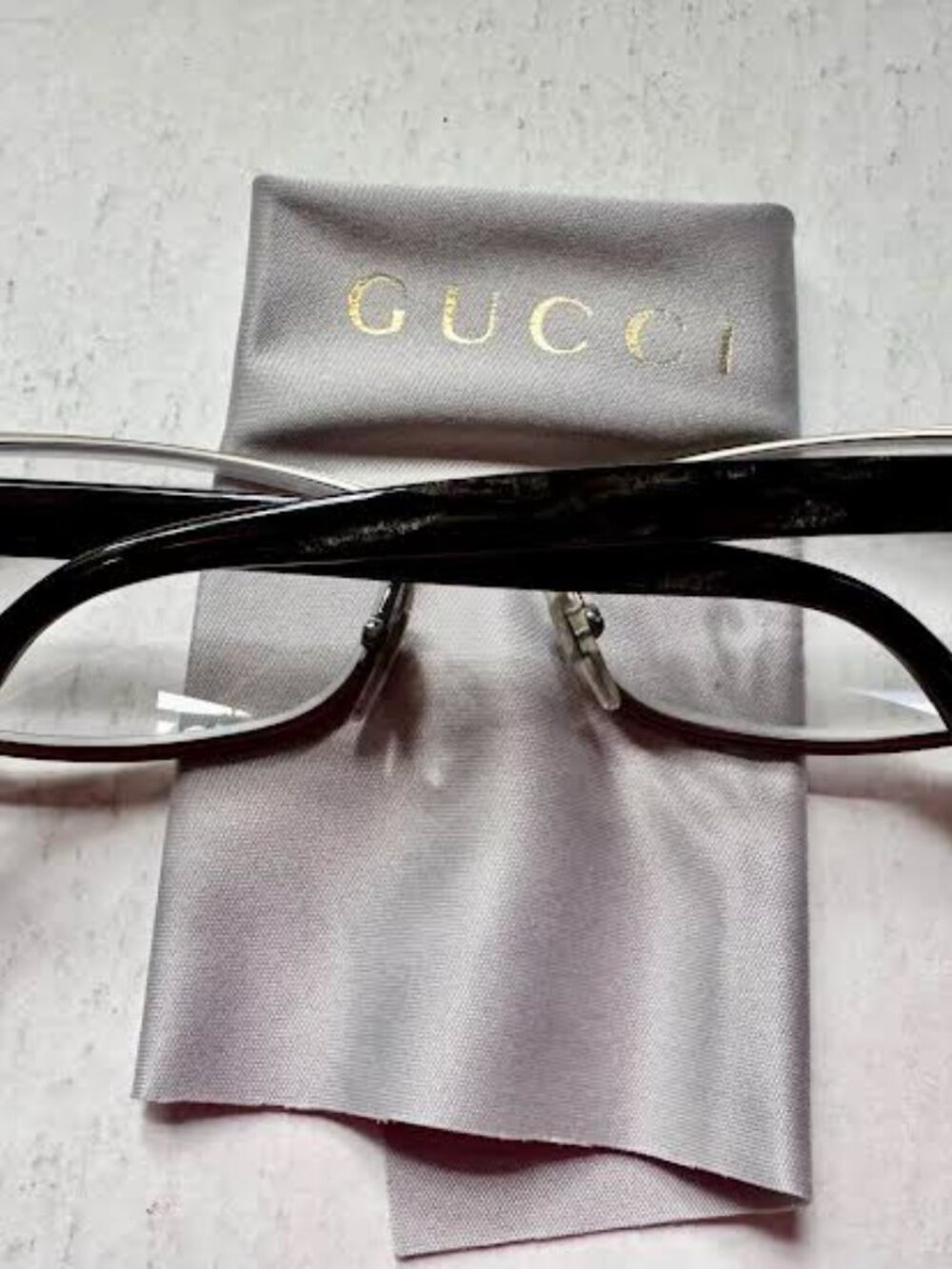 Gucci GG2883-SBM Satin Dark Ruthenium 55mm Metal Cat Eye Women's Eyeglasses - Picture 4 of 10
